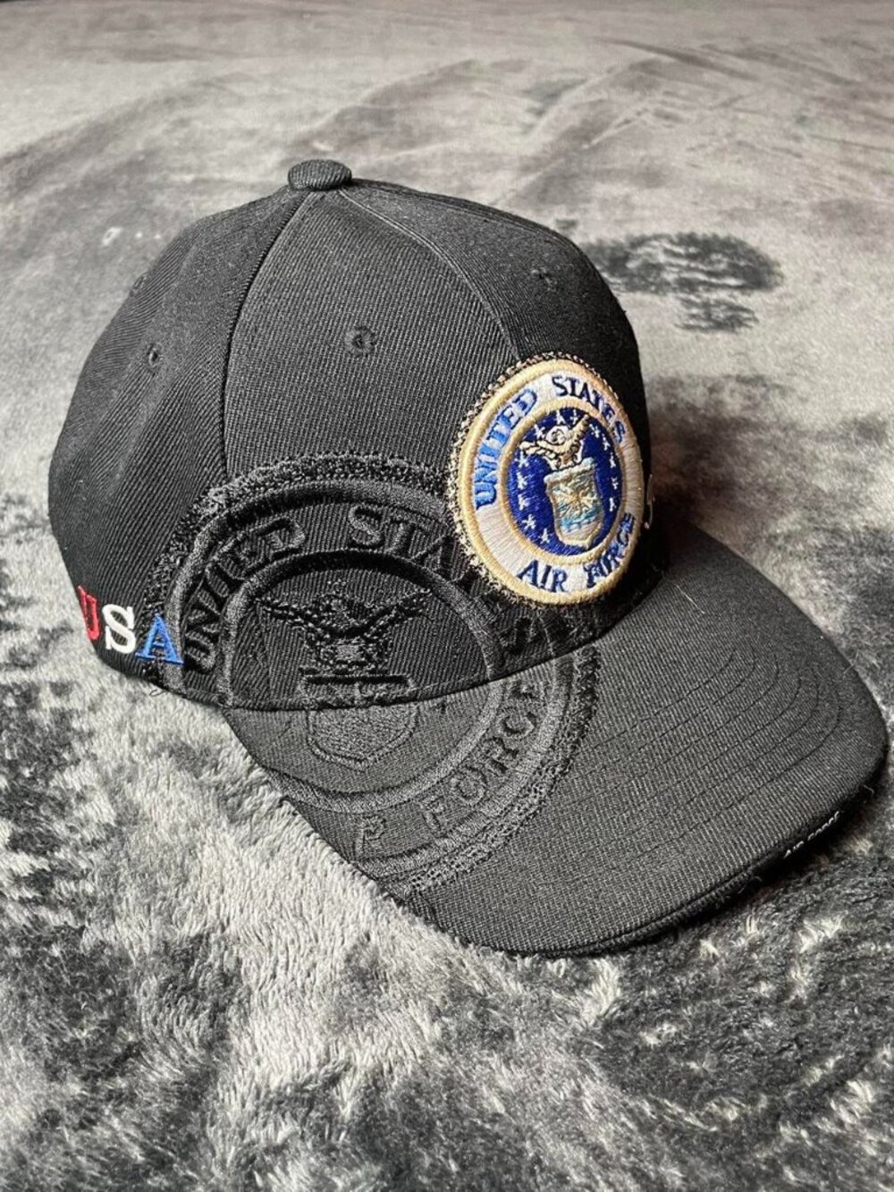 American Vintage Men's Black and Blue Hat
